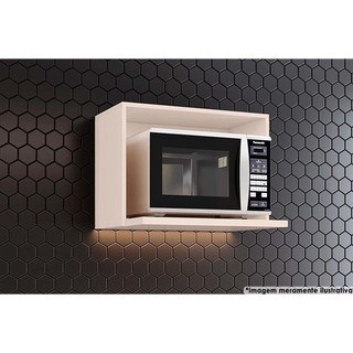 Nicho para Cozinha Suporte p/Microondas Connect 60x44cm Off White - Henn em Oferta na Shopee