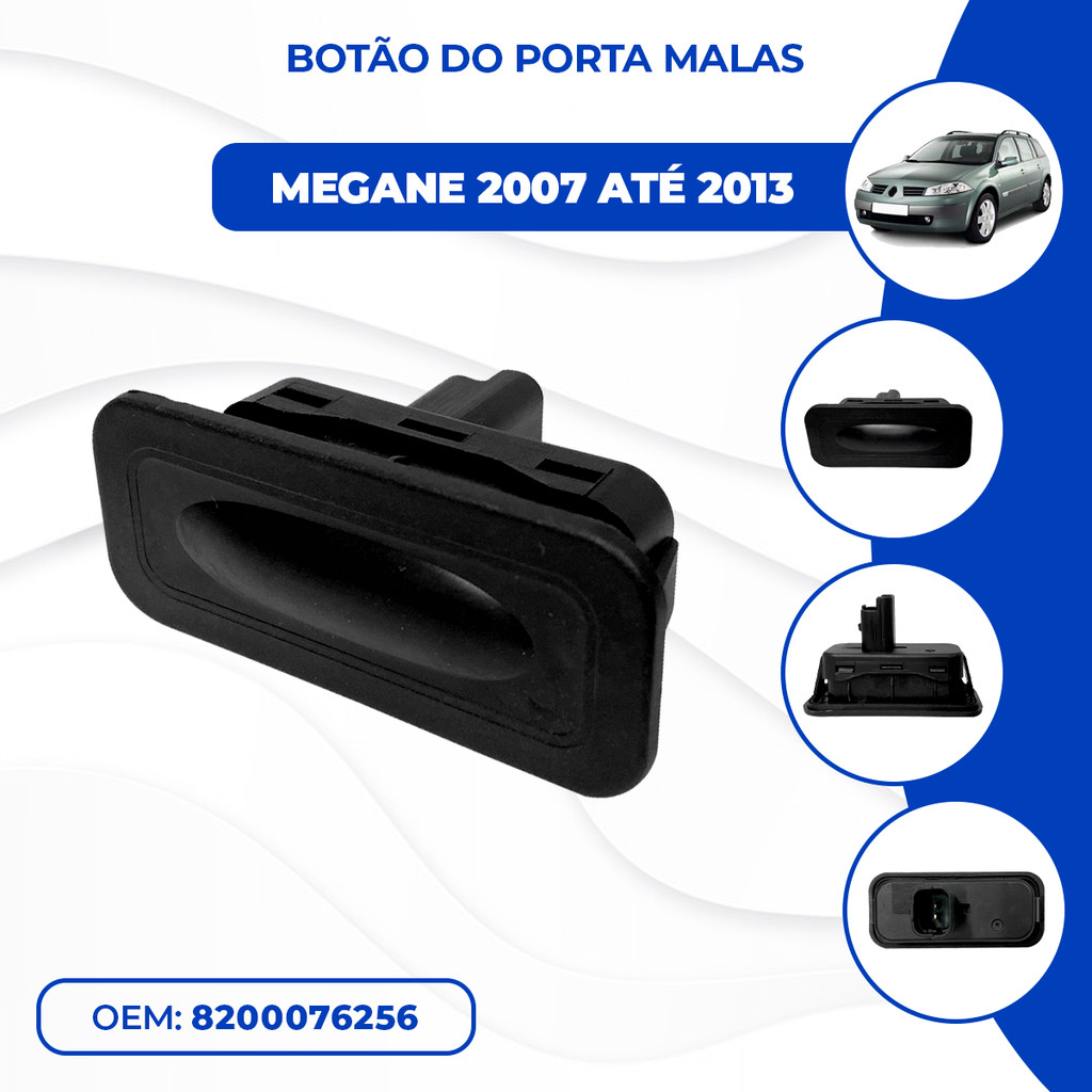 Botão Porta Malas Compatível Com Renault Megane Fluence Captur Grand Scenic 8200076256