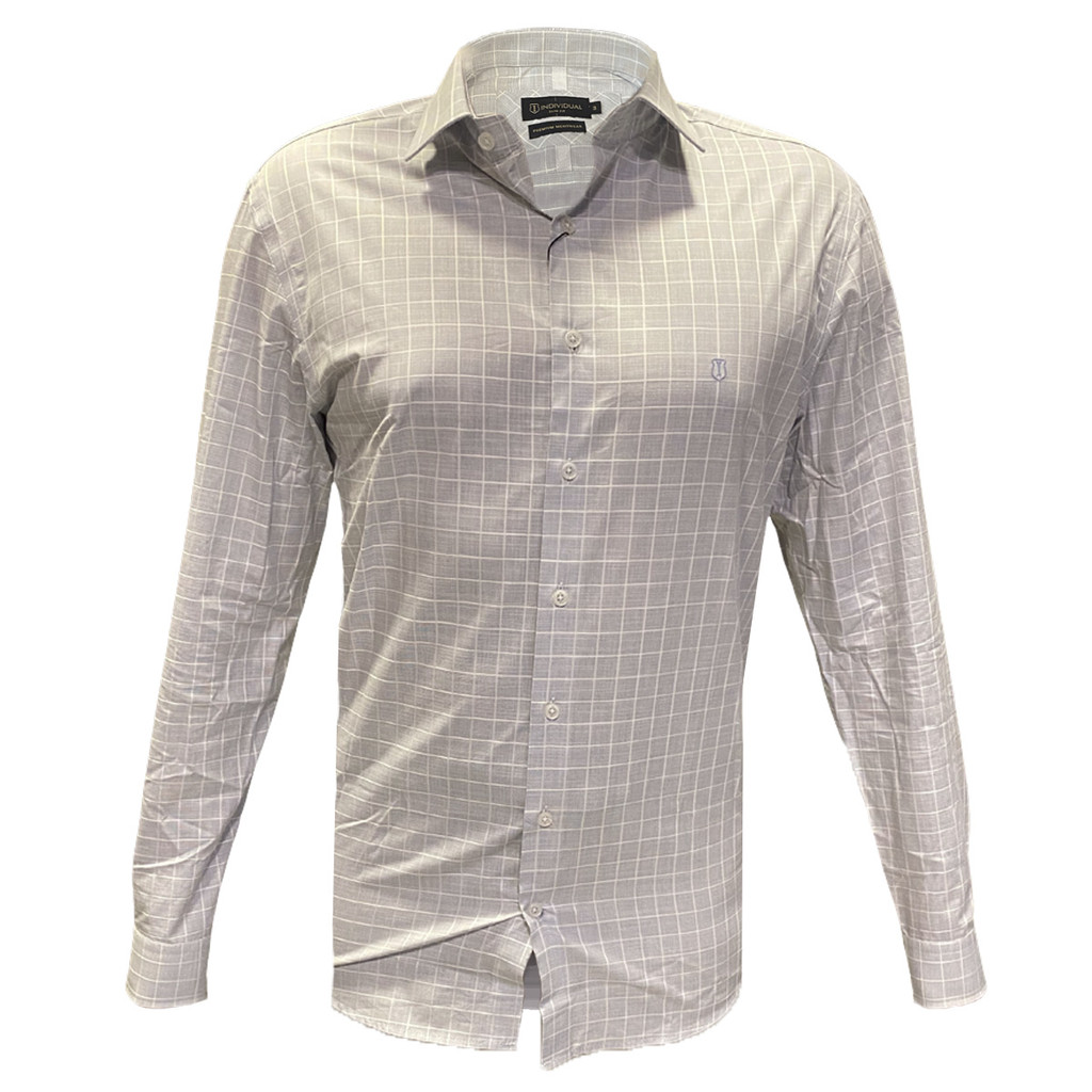 Camisa Individual Mc Slim Fit Azul Claro