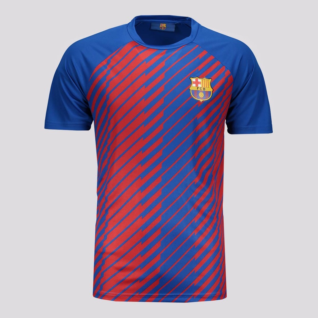 Camisa Barcelona Dry Fit Azul - Sports & Outdoors