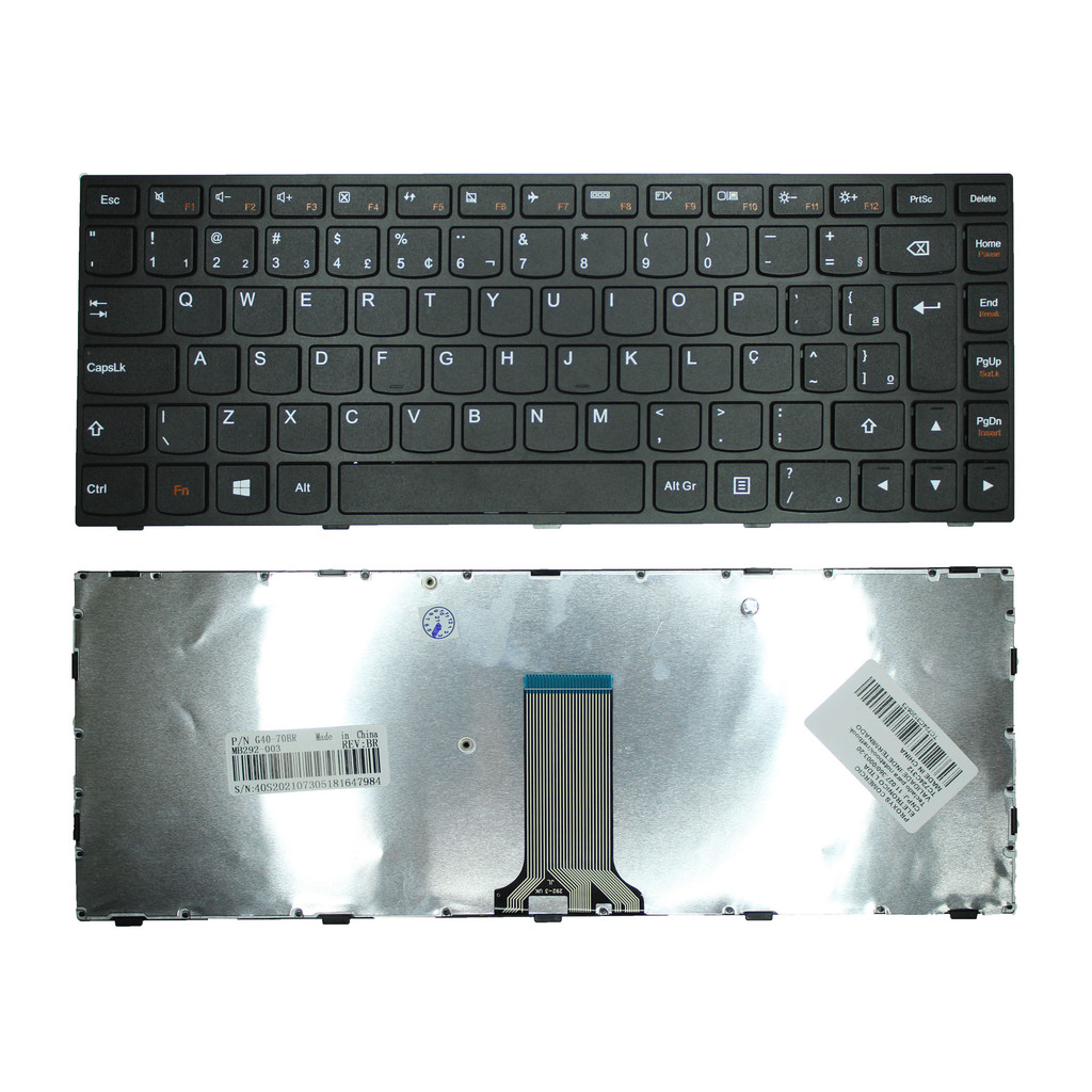 TECLADO LENOVO G/B40-30 G/B40-70 G40-80/G40-70/80GA/MP-13P8/G4070/B4070/G4080/G4070 (25215205) PRETO