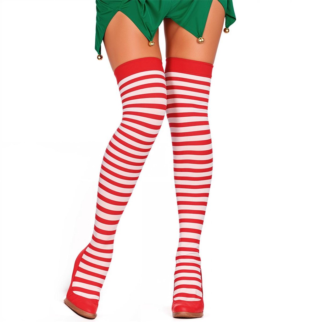 Meia Calça Listrada Vermelha - Comprar com Melhor Preço em Lingerie e Roupa Íntima