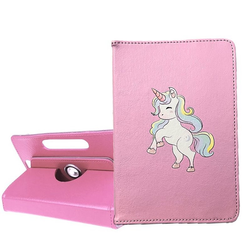 Capa Unicornio Giratoria p/ Tablet Twist Tab M7 Mirage 7 polegadas