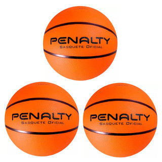 KIT 3 BOLAS DE BASQUETE PLAYOFF IX LARANJA PENALTY