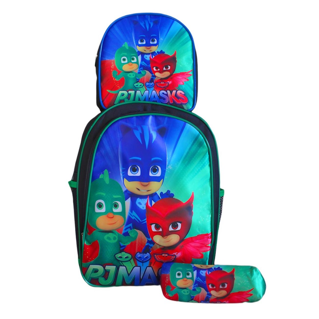 Kit Mochila PJ Masks Costas Meninos Lancheira Estojo Escolar em Oferta na Shopee