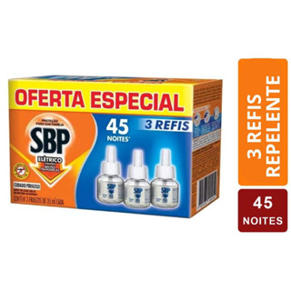 Repelente Elétrico Líquido SBP 45 Noites com 3 Refis 35ml Cada Oferta Especial - Envio Imediato em Oferta na Shopee