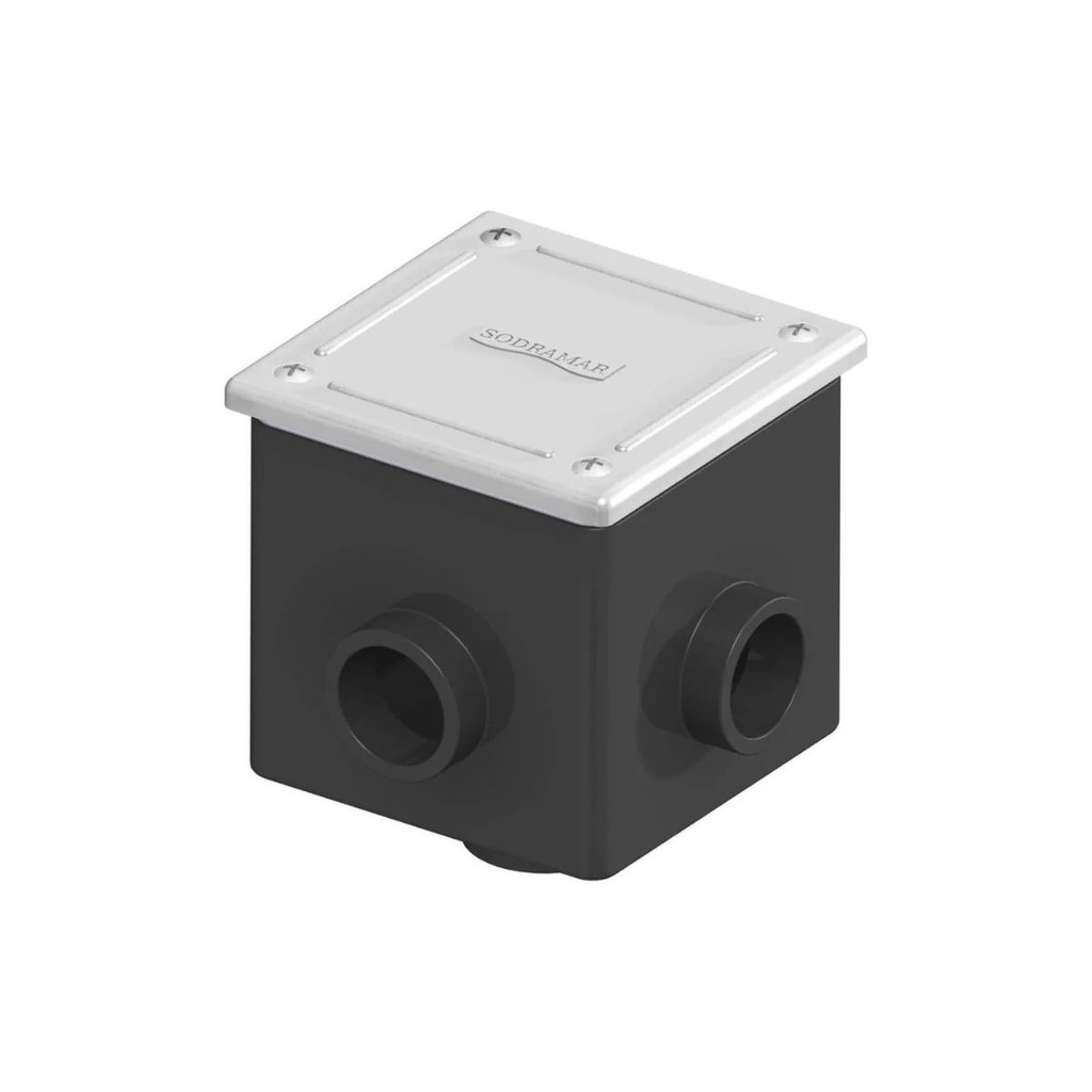 Caixa De Passagem Led Piscina Com Prolongador E Tampa Inox Quadrada Sodramar