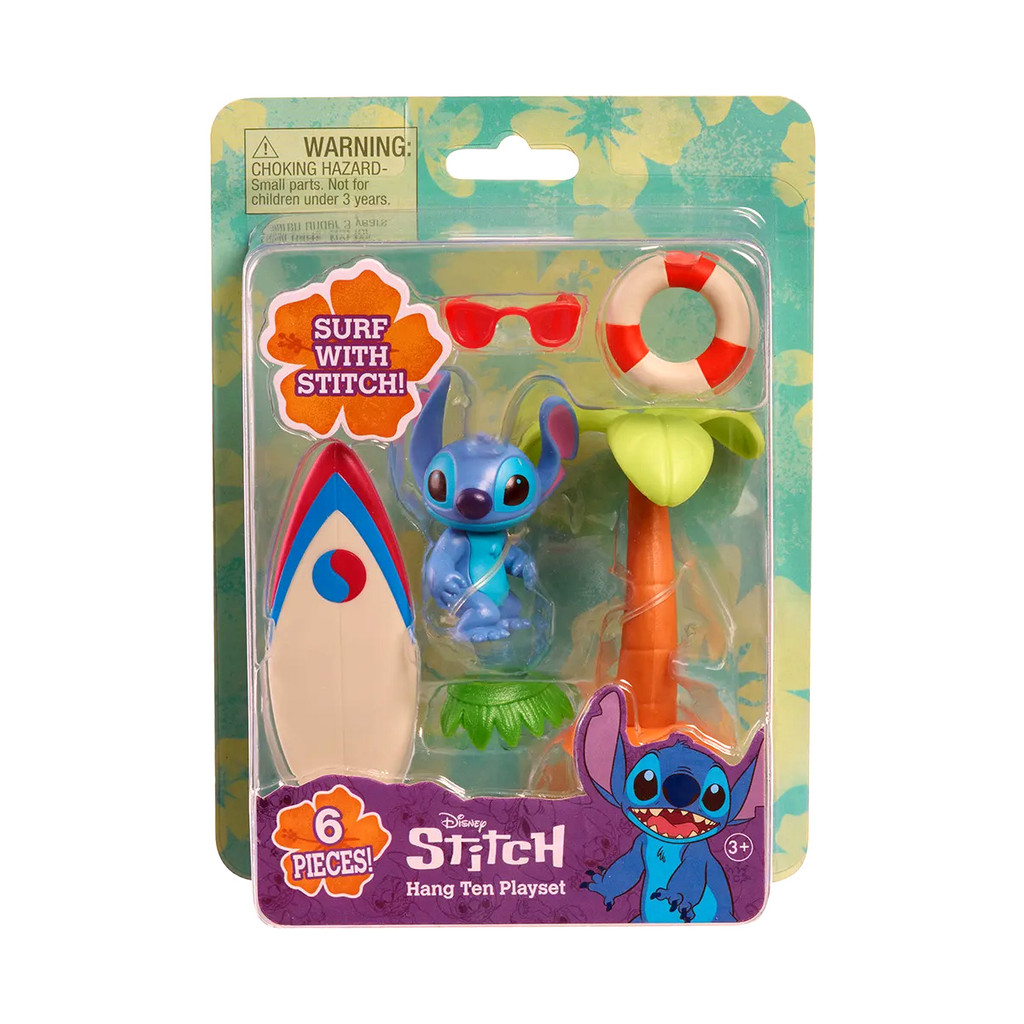Boneco Stitch Playset Hang Ten Prancha E Acessórios de Lilo E Stitch