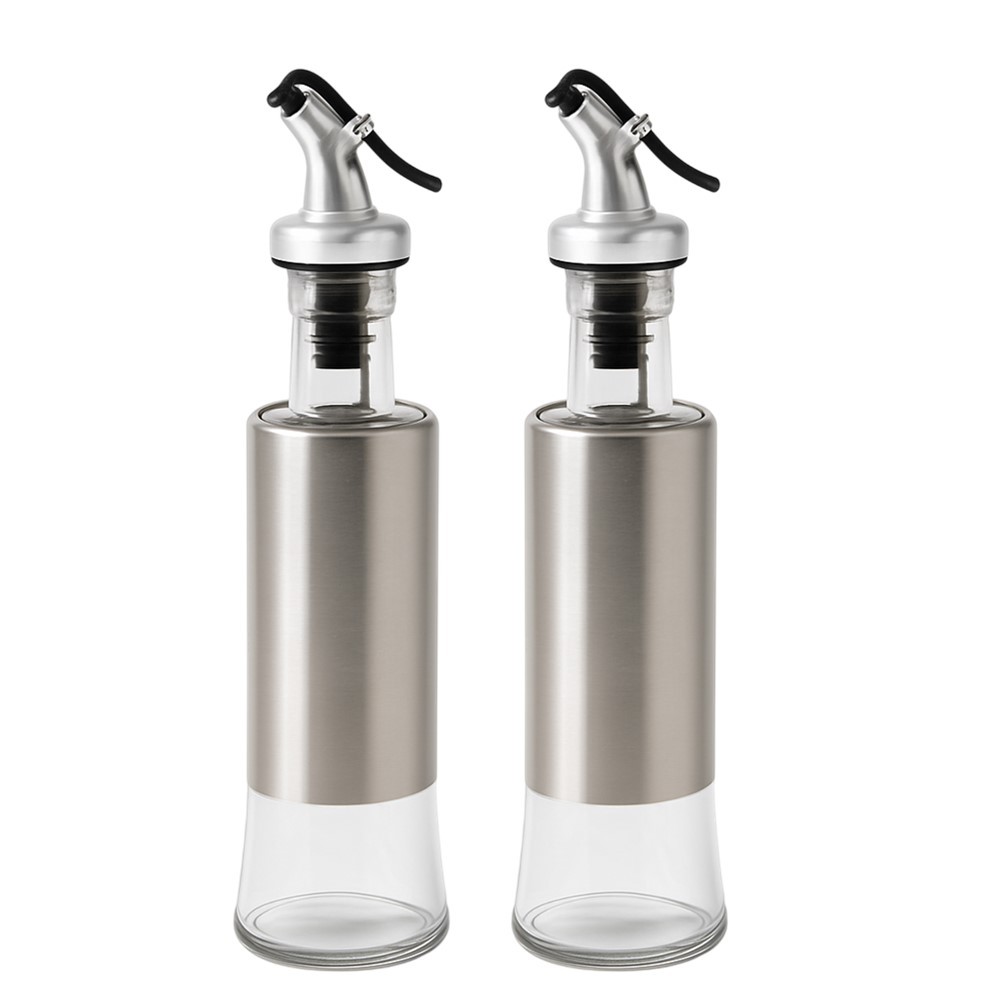 Kit 2 Galheteiro Porta Azeite e Vinagre com Dosador e Anti-respingo 300ml Em Casa Tem