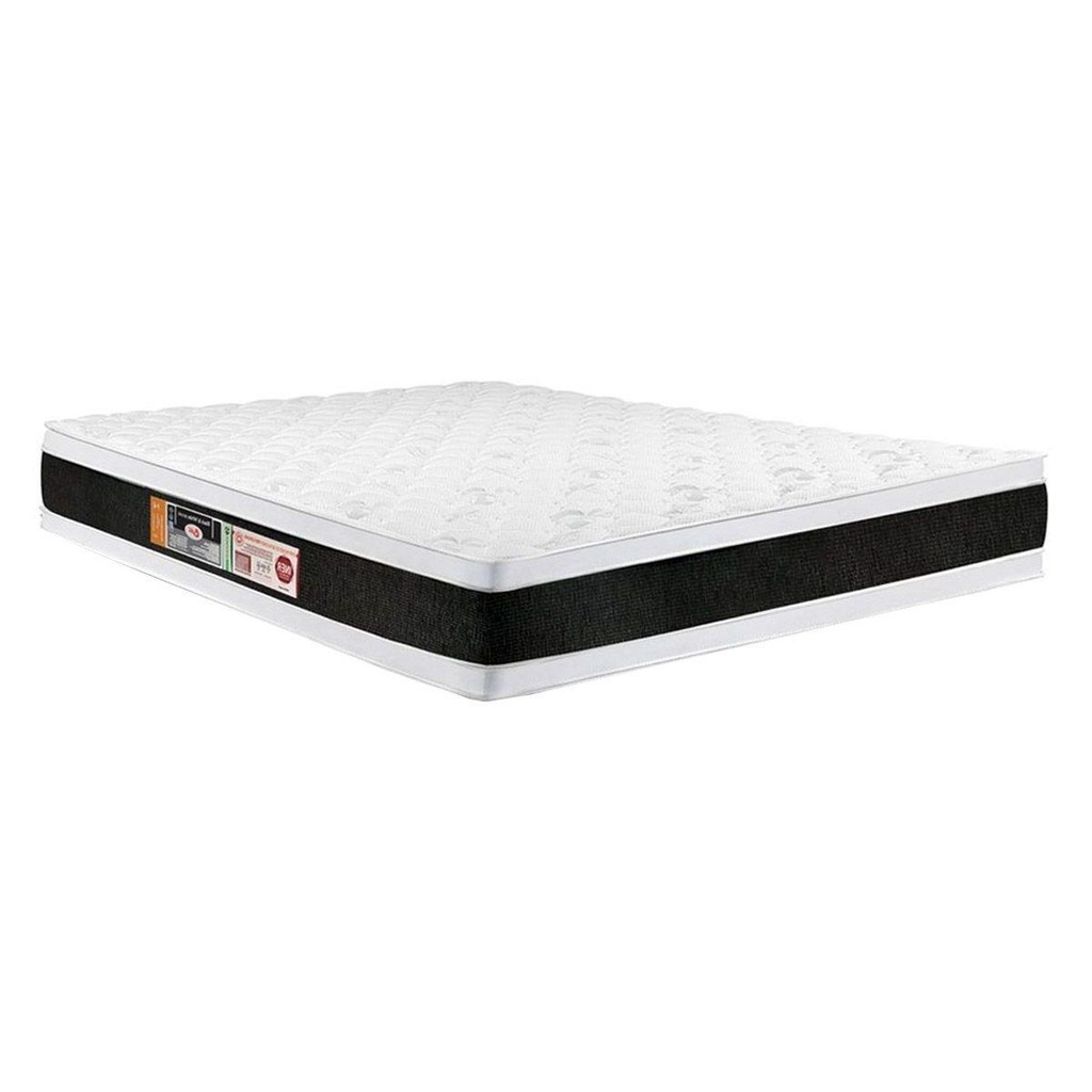 Colchão Casal Espuma D45 Black White AIR Euro Pillow Double Face (138x188x27) - Castor - Home & Living