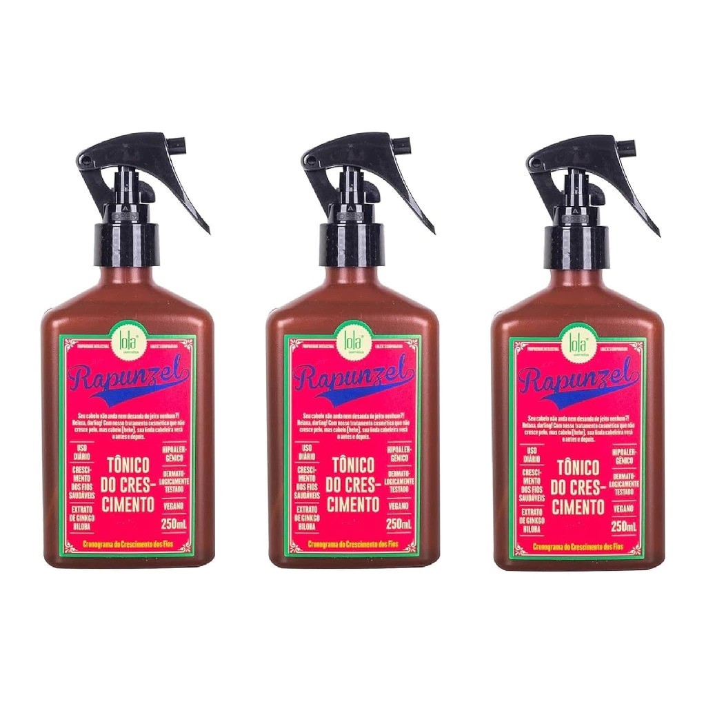 Kit 3 Rapunzel Tonico de Crescimento Lola 250ml