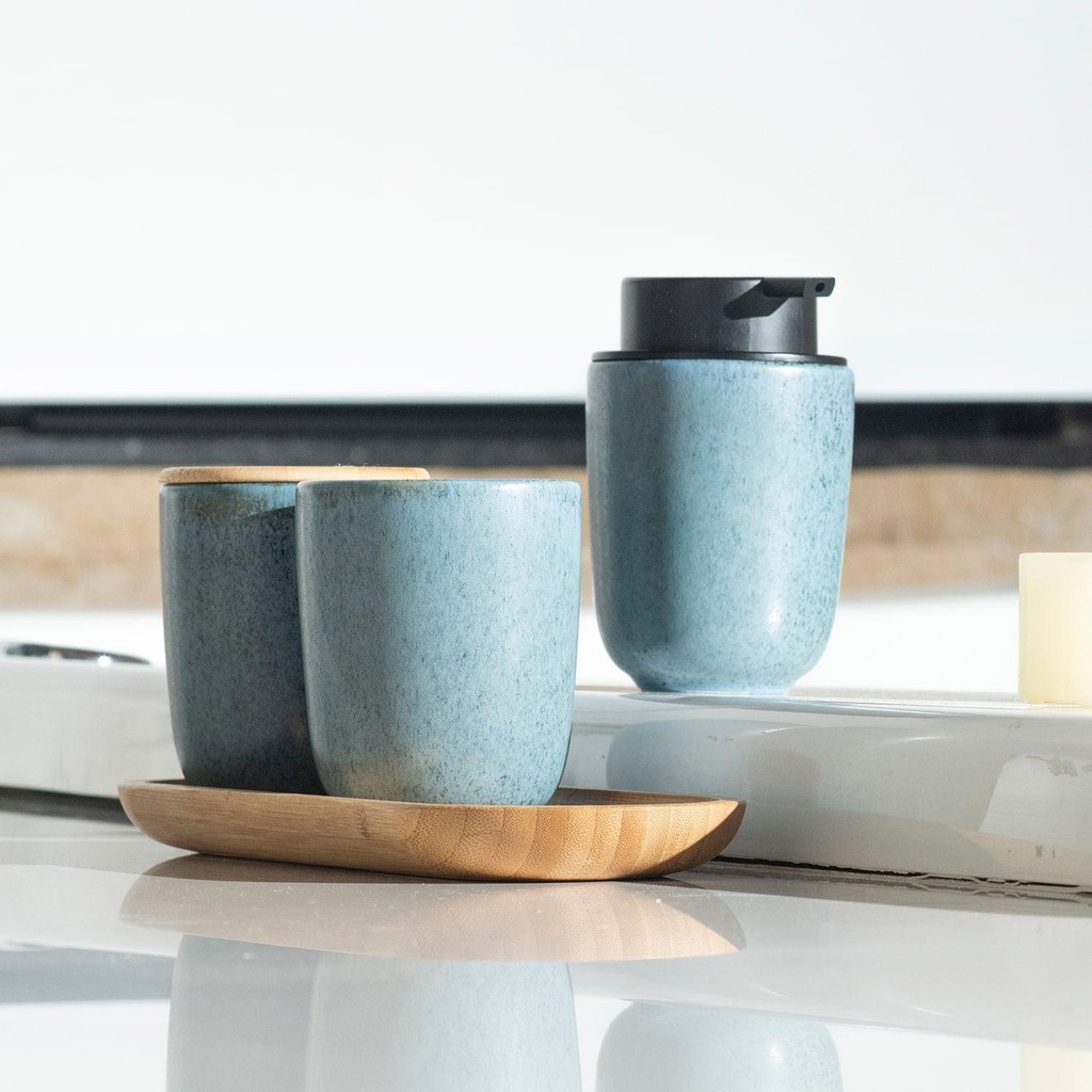 Porta sabonete líquido em cerâmica Ou Linha Osaka em Oferta na Shopee