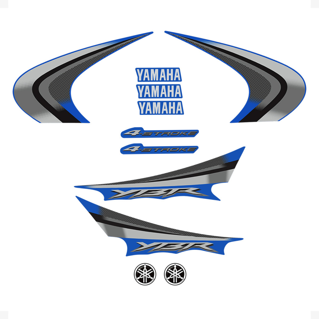Adesivos Compativel Yamaha Ybr 125 2008 Moto Azul + Logos em Oferta na Shopee