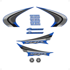 Adesivos Compativel Yamaha Ybr 125 2008 Moto Azul + Logos