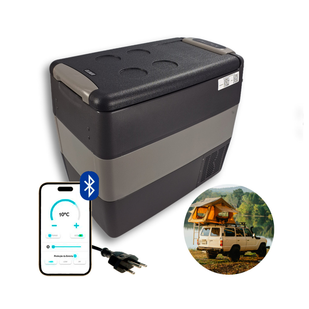Geladeira Portátil P/Viagens 51 Litros Quadrivolt 12v/24v/110v/220v Elber