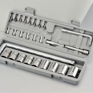 Conjunto Chave De Roda Soquetes Sextavados Titanium 24 Pçs em Oferta na Shopee