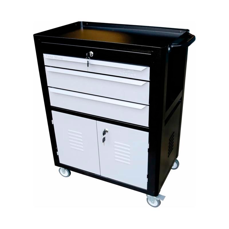 Carrinho Fechado p/ Ferramentas com 03 Gavetas Preto - FERCAR em Oferta na Shopee