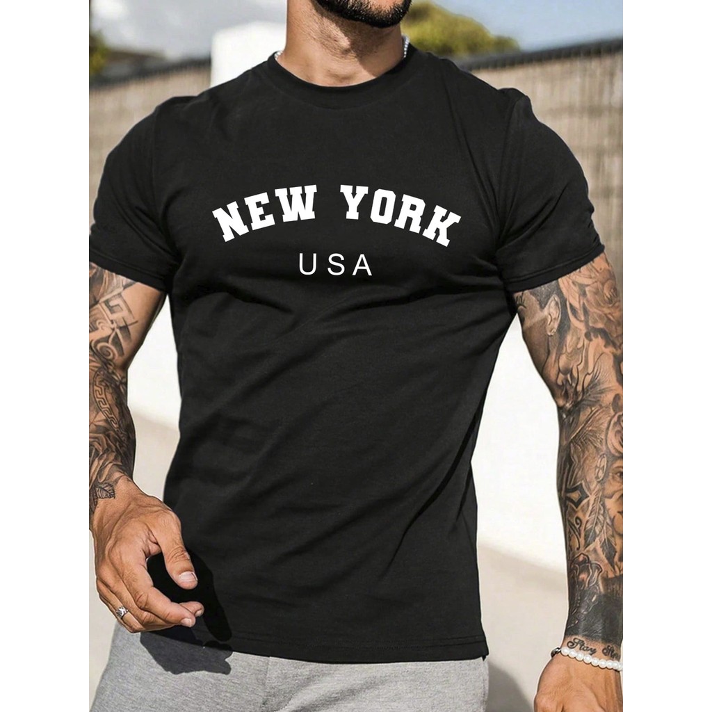 Camiseta Básica New York NY Camisa  Unissex Masculino Feminino   Streetwear