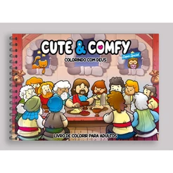 Cute & Comfy Super Special 14 - Livro de Colorir Adulto - Colorindo com Deus - Espiral sem Caneta