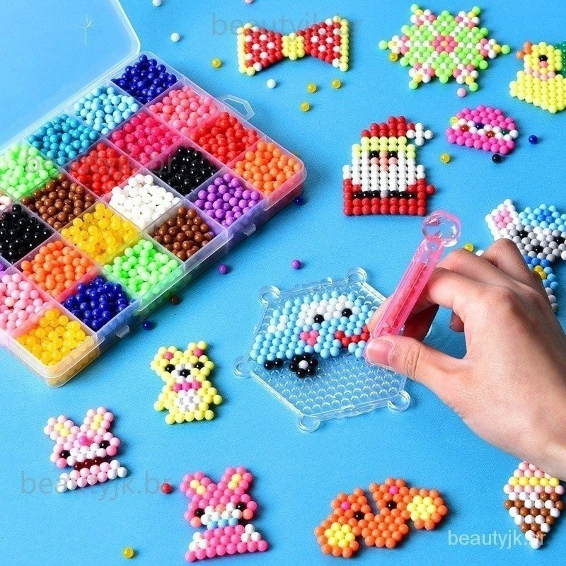 10000pcs/caixa Conjunto de Contas Mágicas de Spray de Água DIY Coloridas Cristal Feitas à Mão Brinquedos Infantis Kit de