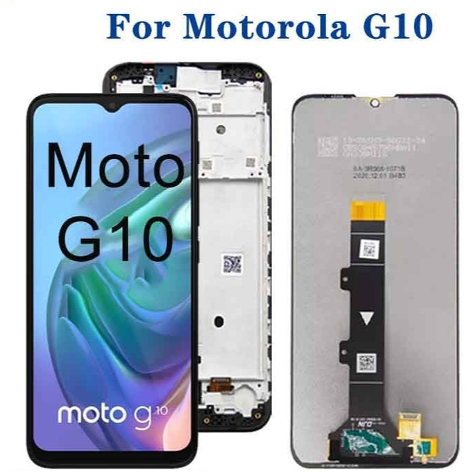 Tela Frontal Touch Display Moto G10 Xt2127 G30 Xt2129 Sem Aro E Com Aro+3DPELICULA