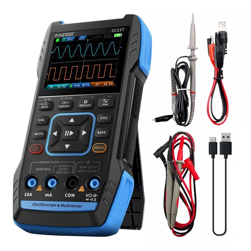 Mini Osciloscópio Digital FNIRSI 2C23T Portátil em Oferta na Shopee