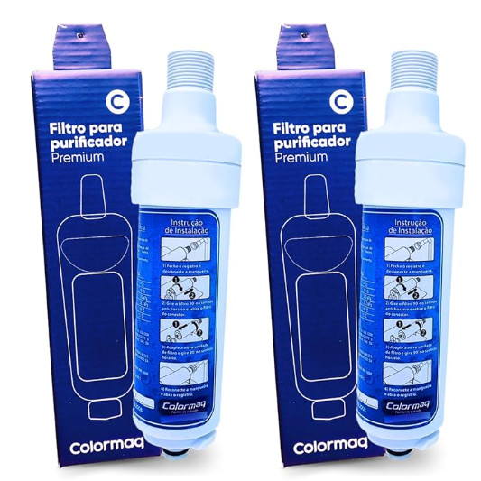 Kit 2 Filtros Refis Colormaq Original Para Purificador De Água Premium em Oferta na Shopee