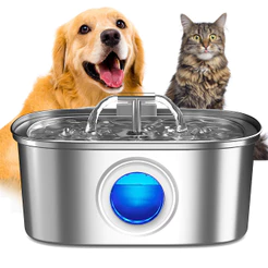 Newpet Bebedouro Fonte Água 3.2l Filtro Silenciosa Inox Para Gatos Cães