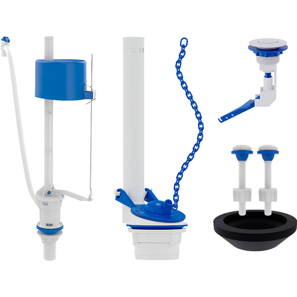 Kit Completo P/ Caixa Acoplada C/ Acionador Superior Branco Blukit em Oferta na Shopee