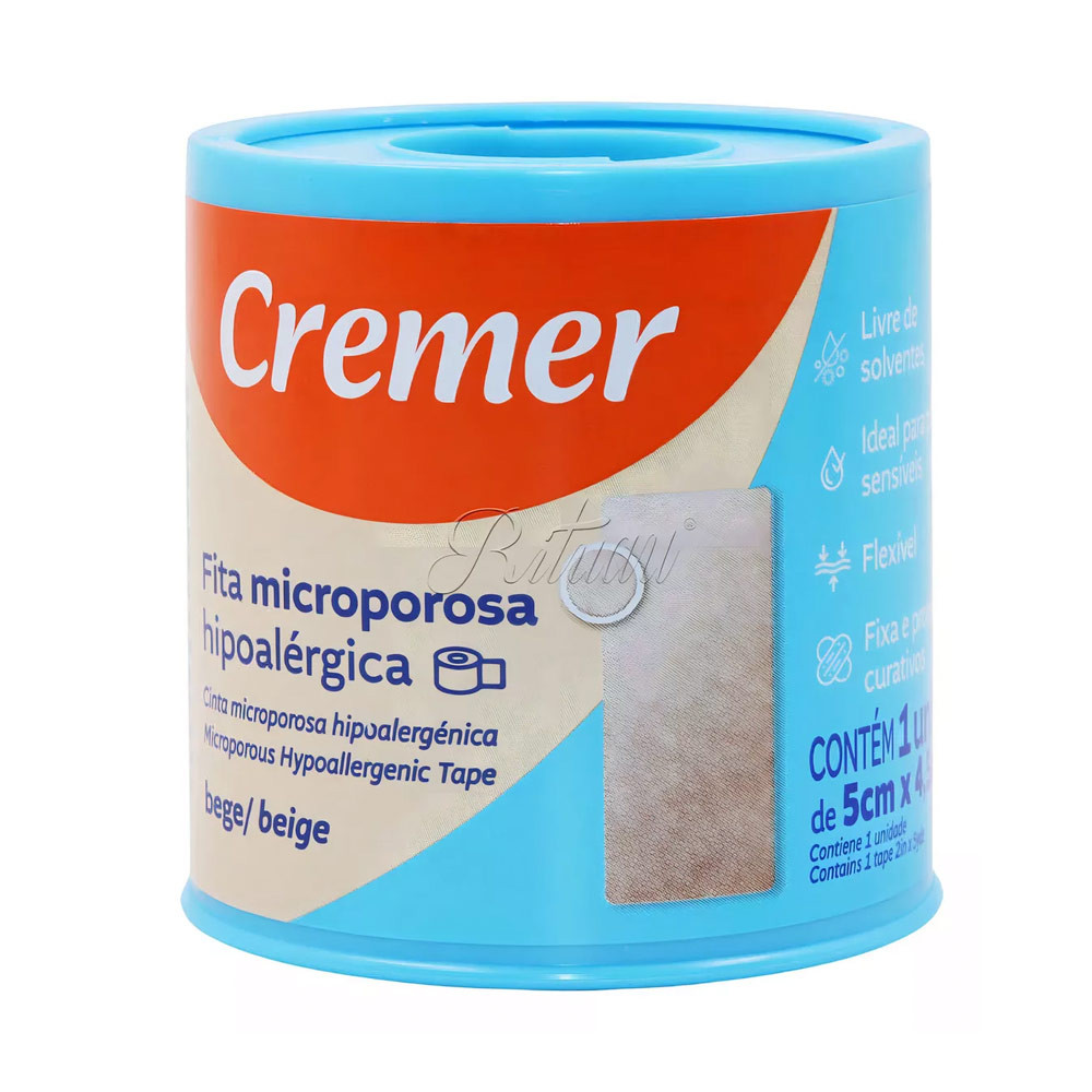 Fita Microporosa Bege 5cmx4,5m Cremer em Oferta na Shopee