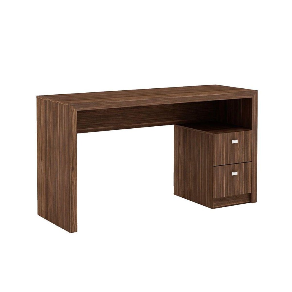 Mesa de Computador ME4130 c/ 2 Gavetas Nogal - Tecno Mobili em Oferta na Shopee