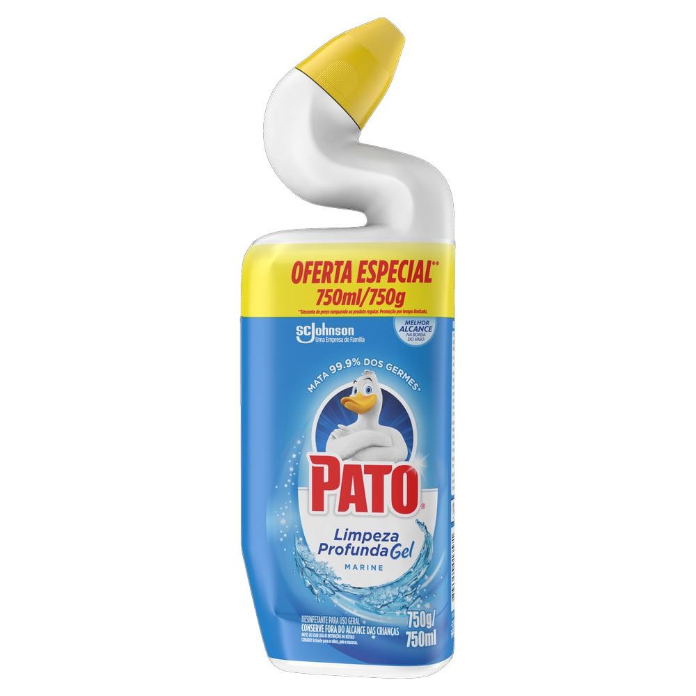 Desinfetante Gel Uso Geral Marine Pato Limpeza Profunda Squeeze 750ml - Home & Living