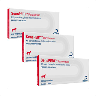 Kit 3 SensPert Parvovirose Dechra Kit Detecção - 1 Teste em Oferta na Shopee