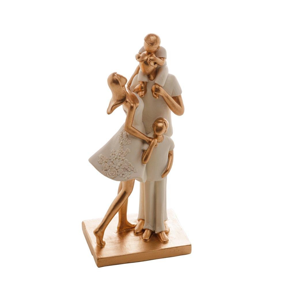 Figura Decorativa Família Wolff de Resina Branco 9cm x 20cm - Home & Living