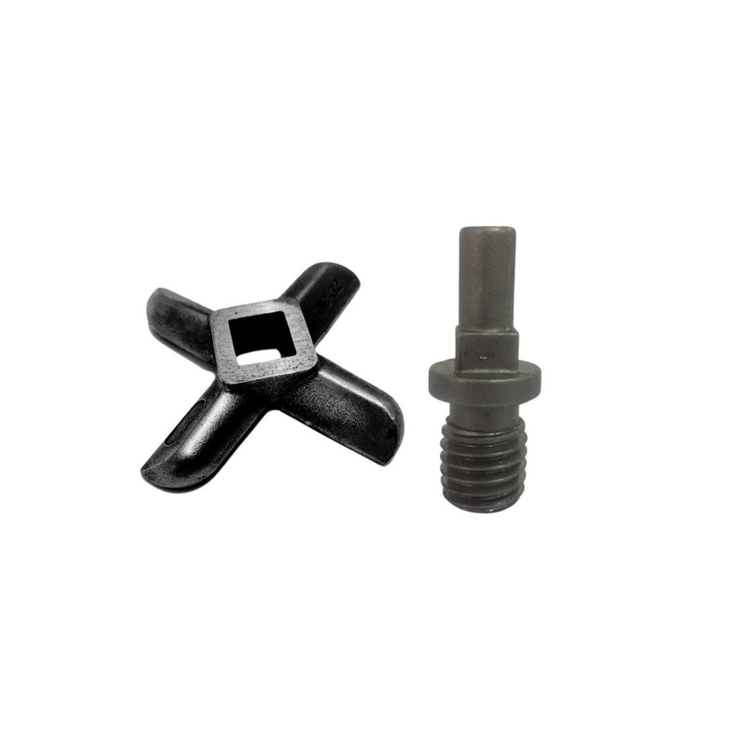 KIT FACA CRUZETA E PINO CARACOL N.10 PARA MOEDOR DE CARNE