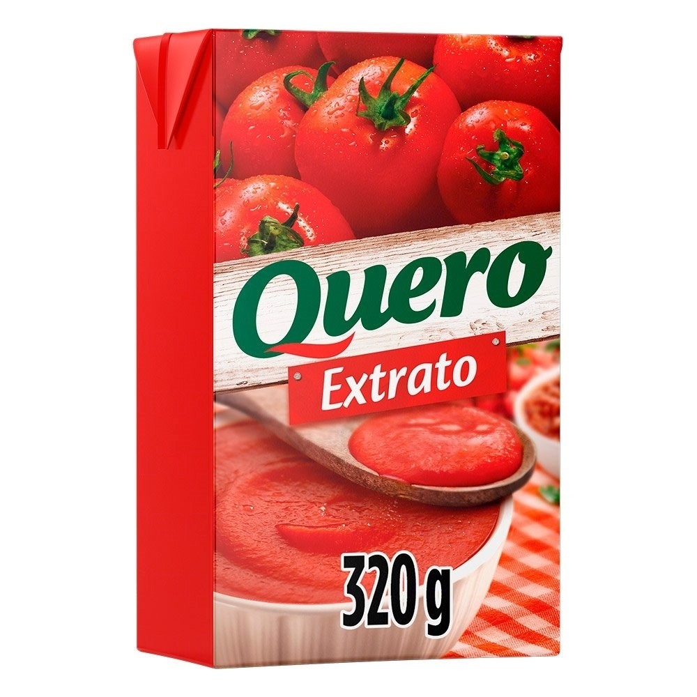 Extrato de Tomate Quero 320g - Embalagem com 24 Unidades - Food & Beverages