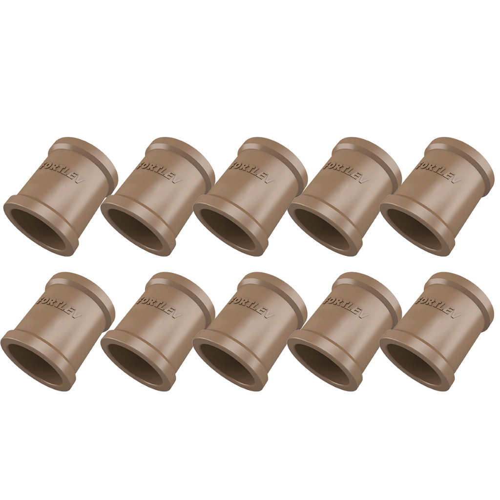 Pacote 10 unid Luva Soldavel 50mm Marrom Fortlev em Oferta na Shopee