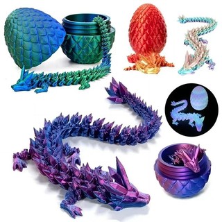1 Pçs 3D Impresso Ovo De Dragão Com Completo Articulado Modle Móvel Rotativo Desktop Ornamento Brinquedo Do Miúdo