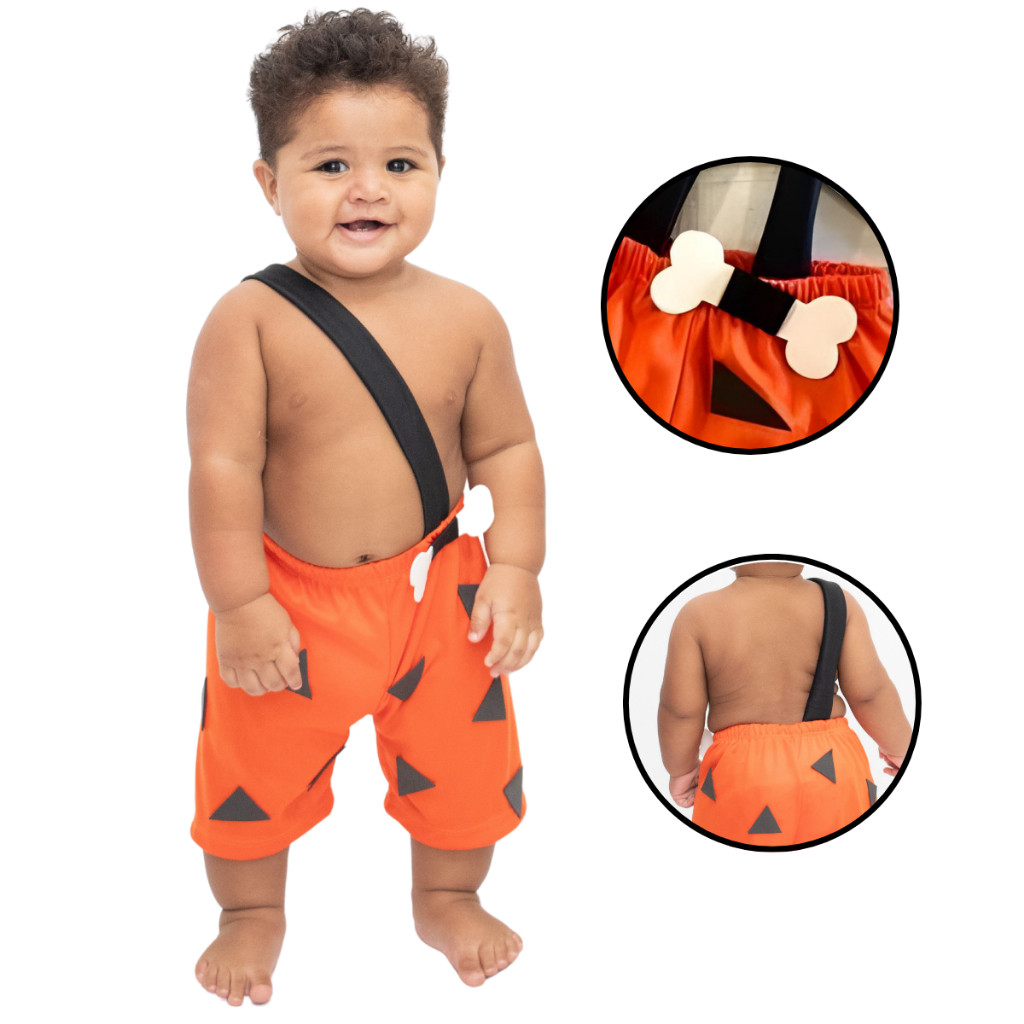 fantasia bambam infantil Menino e Bebê  mesversario em Oferta na Shopee