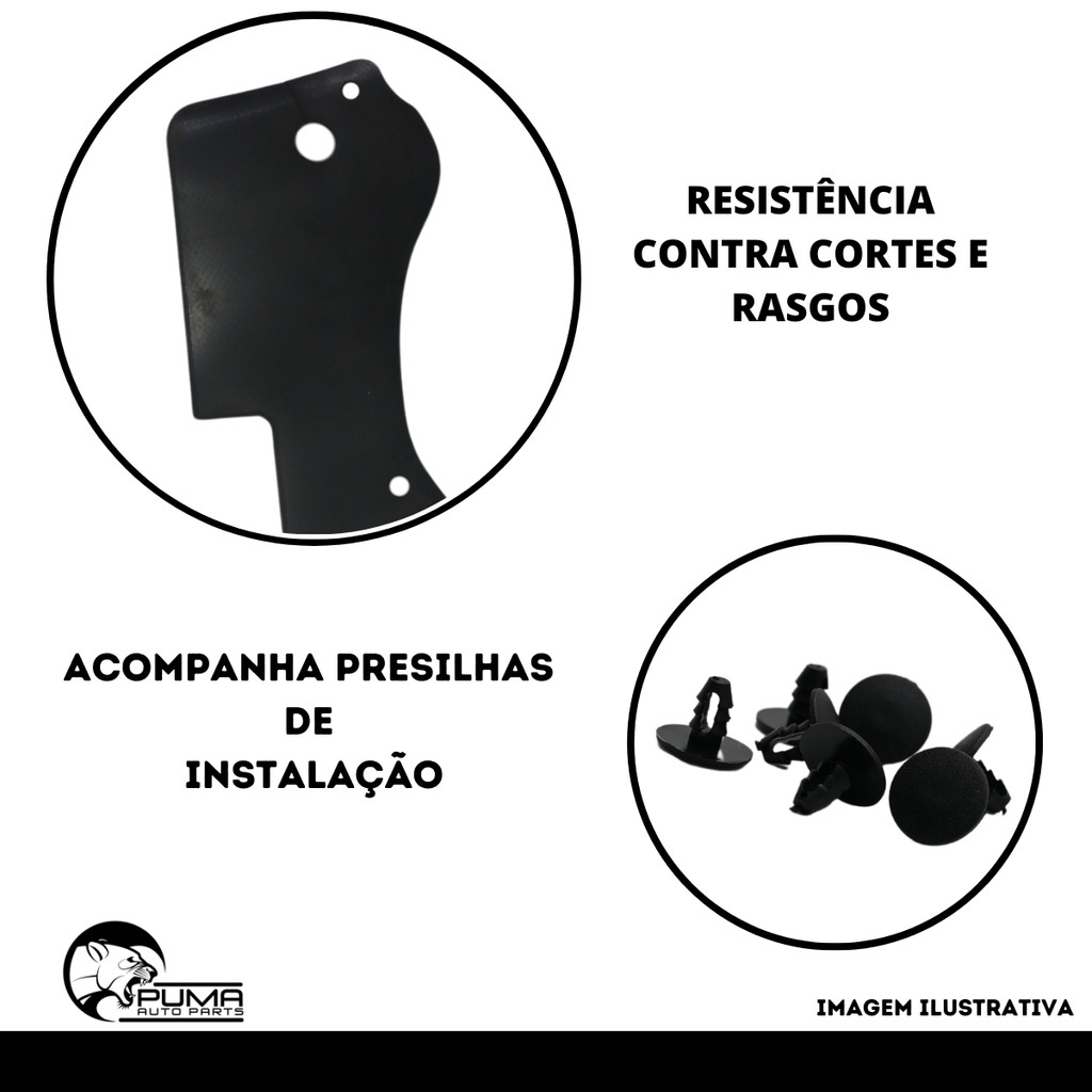 Par Guarda Pó Lama Caixa Roda Hilux 2017 até 2022 Traseiro — imagem 2 de 2