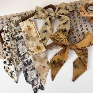 Lenço de seda retrô de outono de Merad com fita de cabelo pequena fita decorativa flâmulas vento amarrando o cabelo em Oferta na Shopee