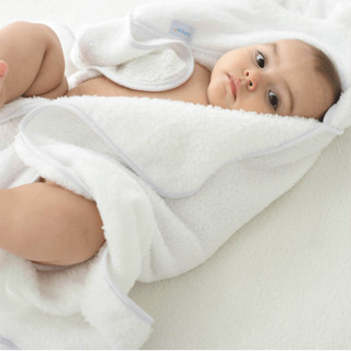 Toalha de Banho Com Capuz Baby Joy Super Seca Branca em Oferta na Shopee