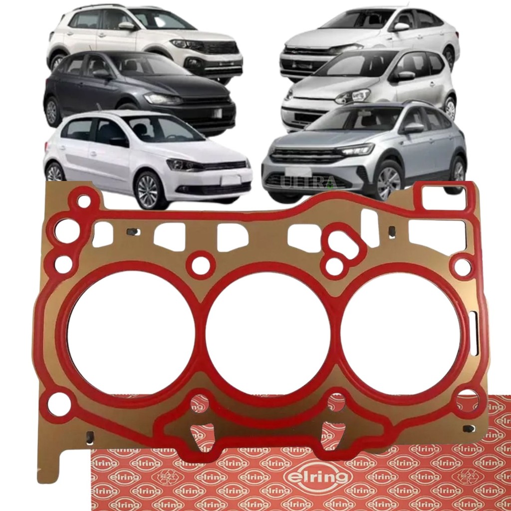 Junta Cabeçote Motor para VW Volkswagen EA211 1.0 / 1.0 TSI - Polo / Virtus / Gol / Golf / TCross / Virtus / UP / Nivus em Oferta na Shopee