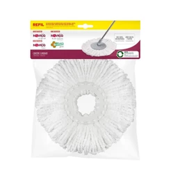 Refil Mop Spin Brilhus, Duas Águas e Noviça Original de Microfibra Bettanin