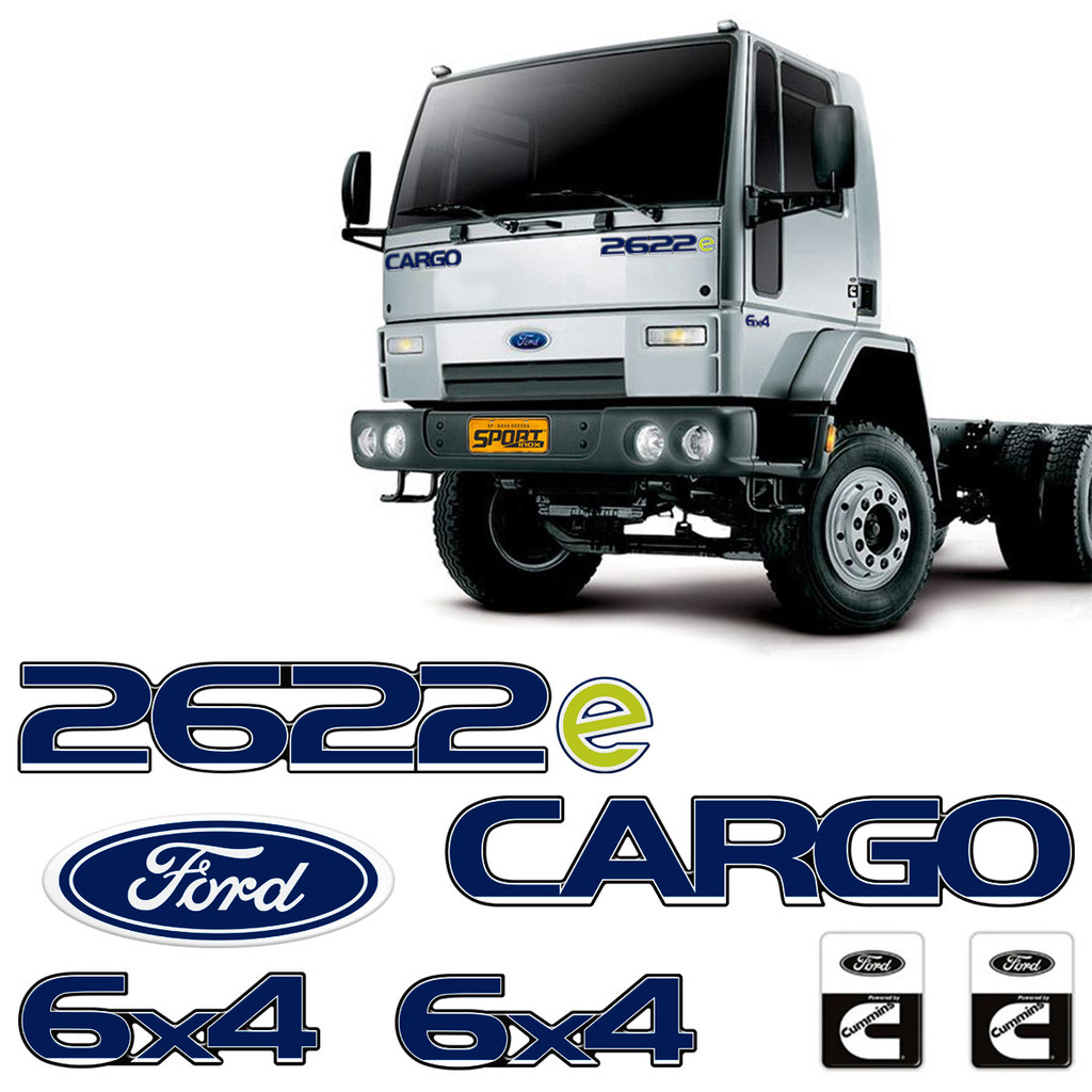 Kit Adesivos Caminhão Ford Cargo 2622e Grande Resinado