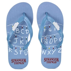 Chinelo Netflix Stranger Things Alphabet Azul Claro - Unissex