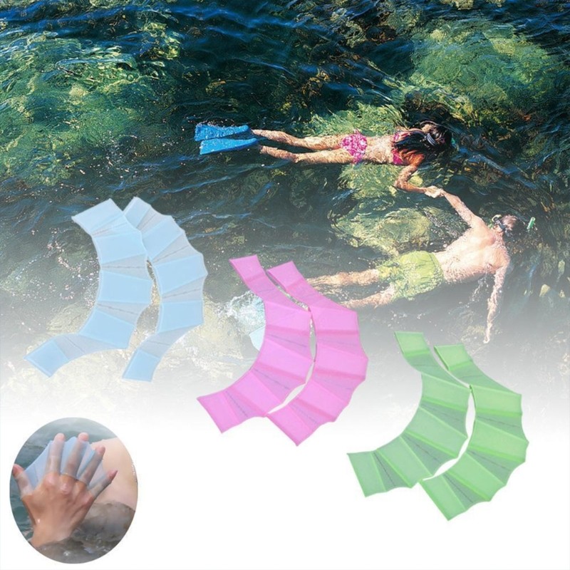 Li * 2 Lotes Silicone Pás Mão Tipo Dedo Resistência À Barbatanas Para Nadadores Melhoria Da Habilidade