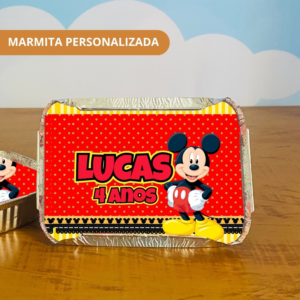 60 Marmitinha Personalizada MICKEY | Lembrancinha