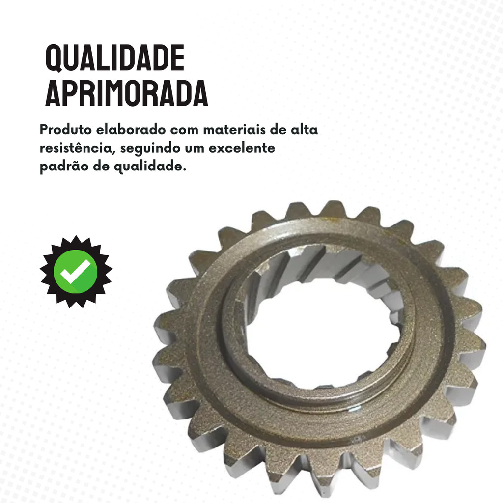Engrenagem Eixo Partida Frisada Para Yamaha Ybr 125 2000 Até 2016 - Xtz 125 2003 Até 2014 — imagem 2 de 2