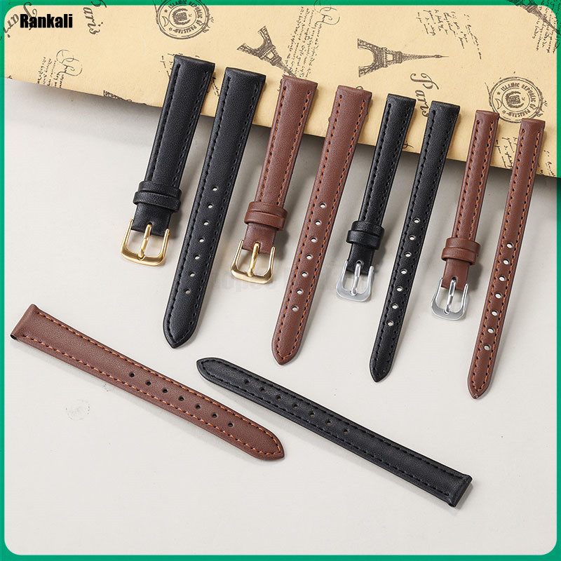 Pulseira De Relógio De Couro Pu Ultrafina 8/10/12/14/16/18/20/22mm Universal Mulheres Homens Substituição Negócios — imagem 2 de 2